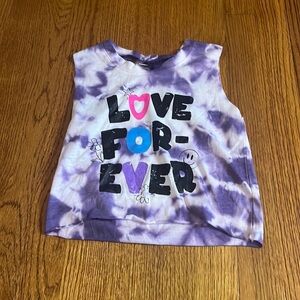 Firehouse Girl’s Purple Tie Dye Love Tank Size XXS